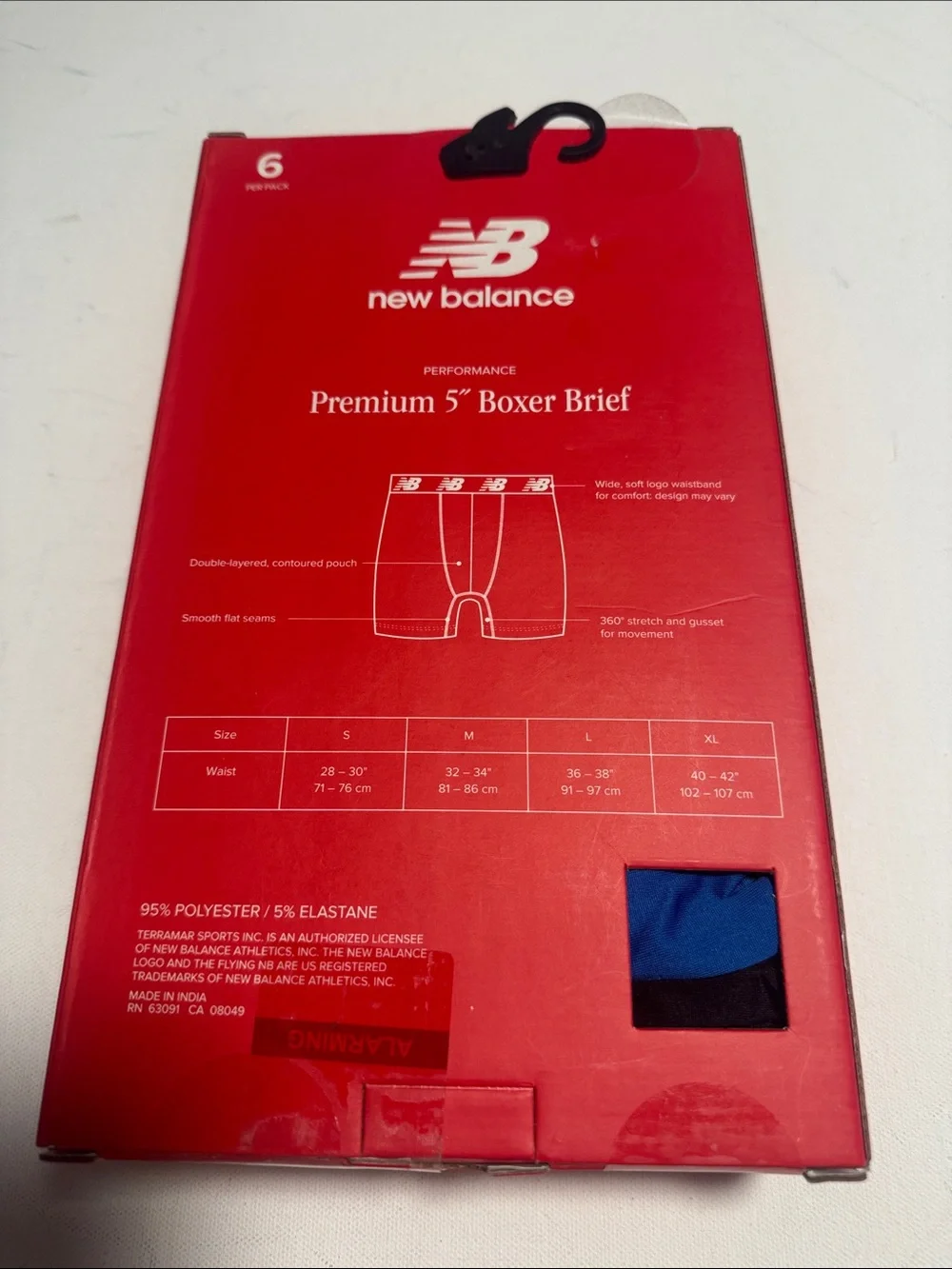 New Balance Boxer Briefs Mens Medium 6 Pack